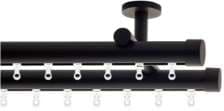 Traverse curtain rod profile with an internal carrier channel