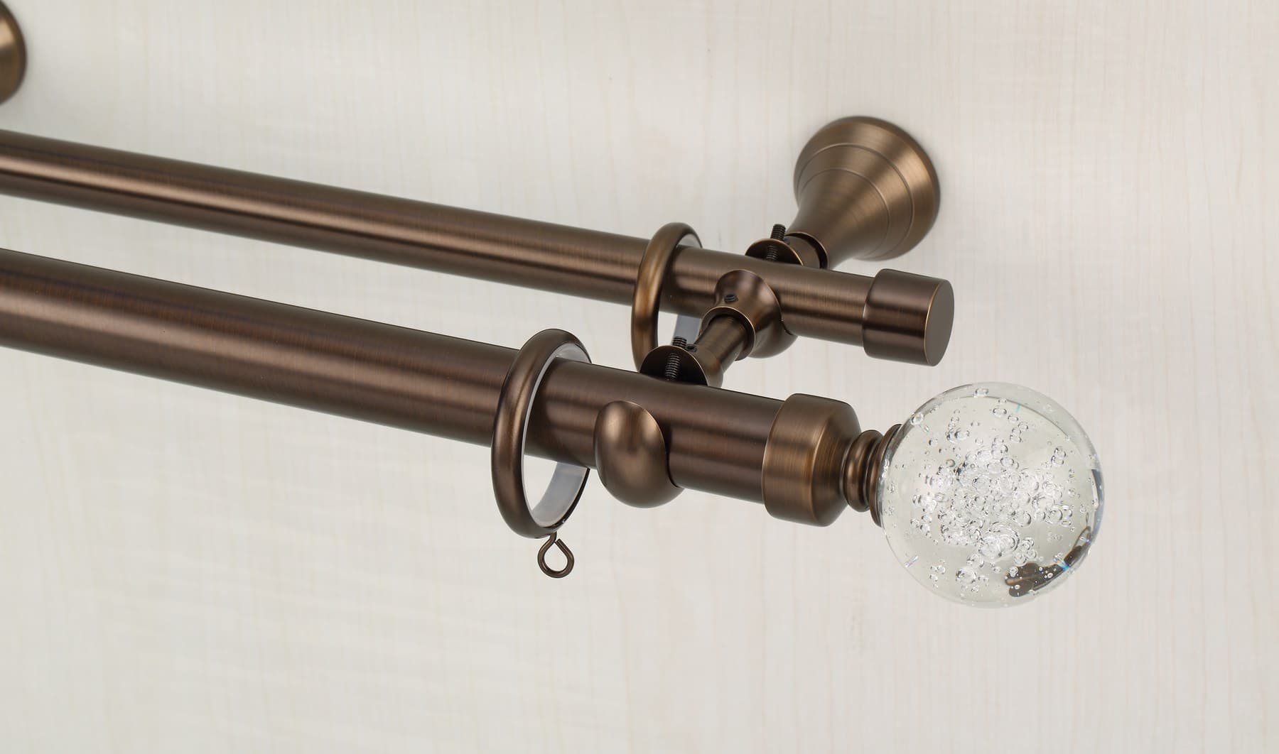 Antique bronze Ø28 mm decorative rod system