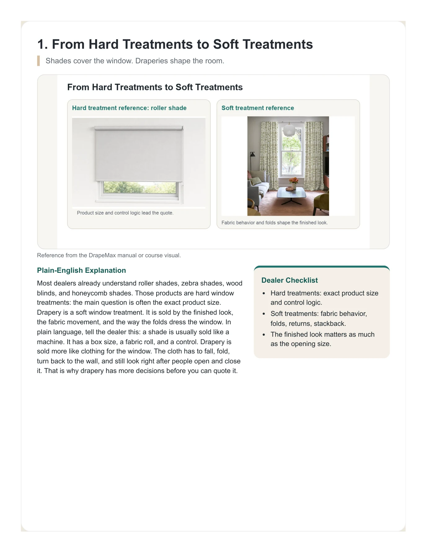 DrapeMax Drapery 101 Dealer Training Manual page 5