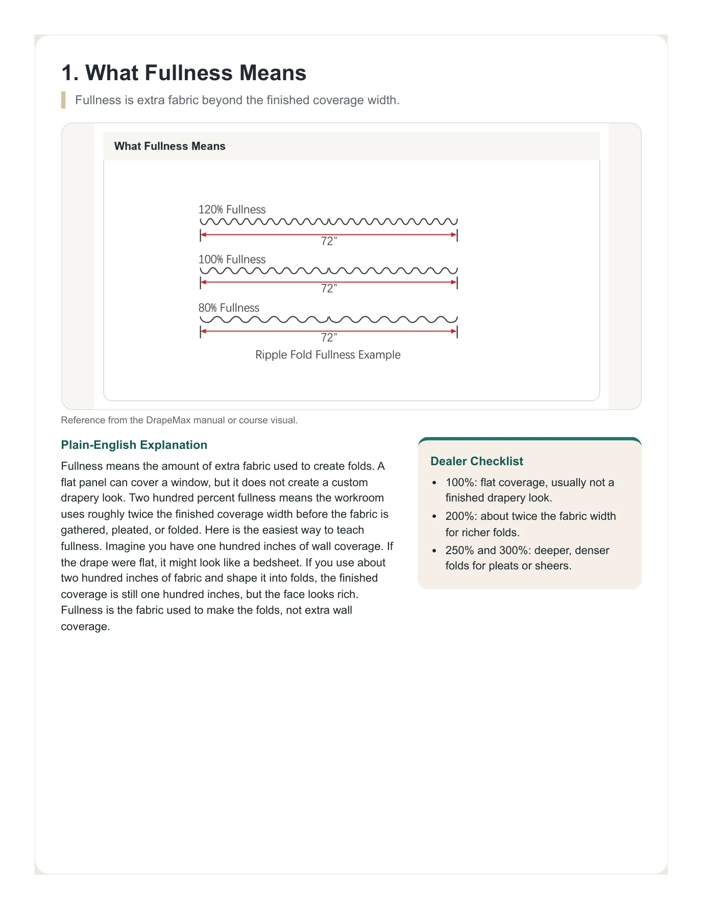 DrapeMax Drapery 101 Dealer Training Manual page 10