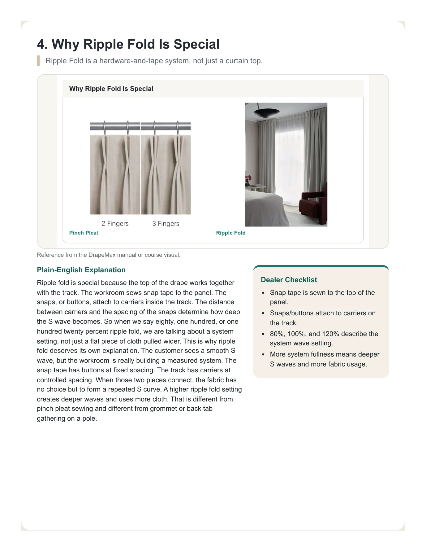 DrapeMax Drapery 101 Dealer Training Manual page 19