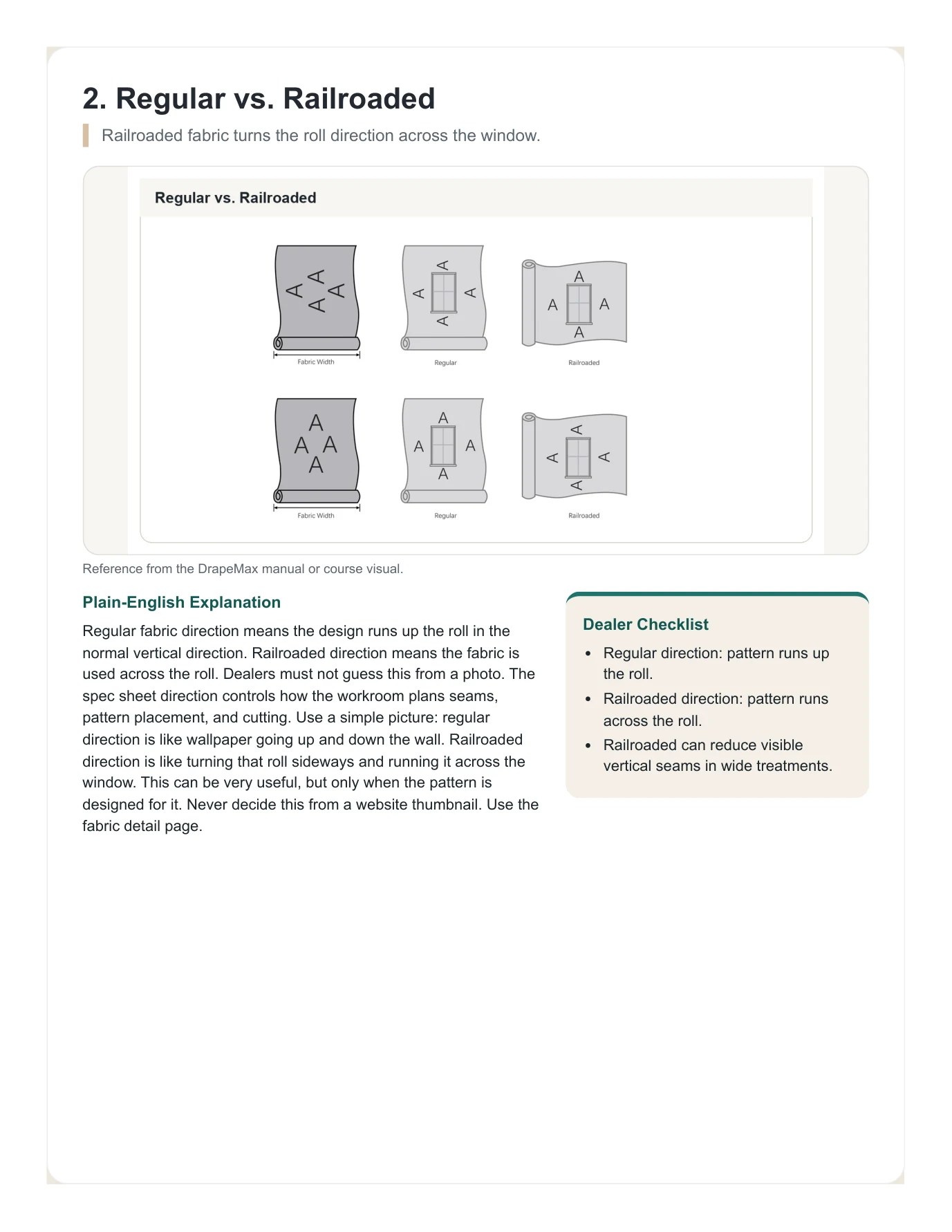 DrapeMax Drapery 101 Dealer Training Manual page 23