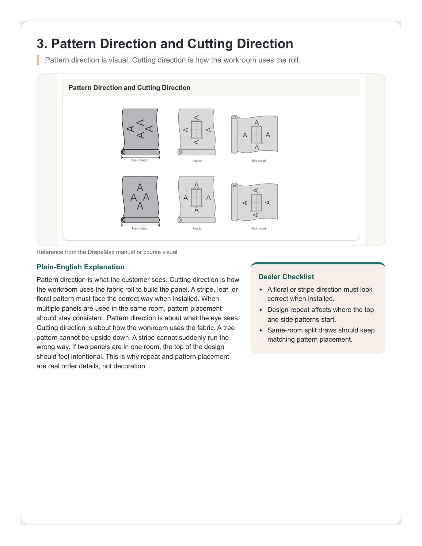 DrapeMax Drapery 101 Dealer Training Manual page 24