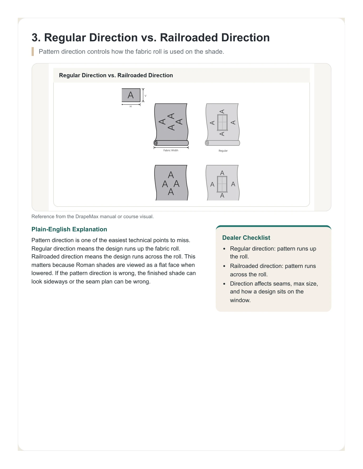 DrapeMax Roman Shade 101 Dealer Training Manual page 12