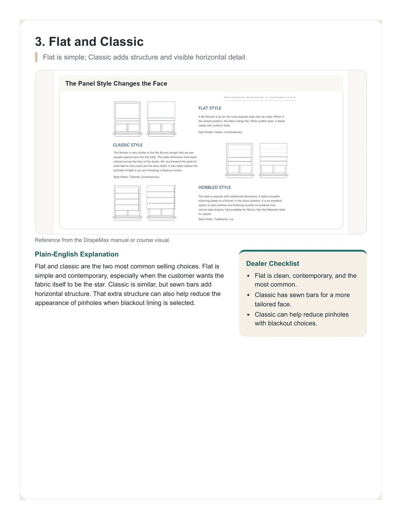 DrapeMax Roman Shade 101 Dealer Training Manual page 17