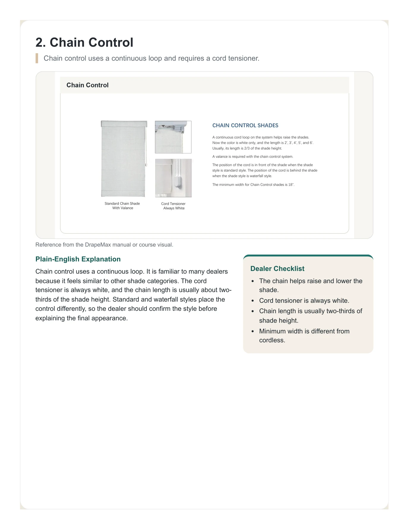 DrapeMax Roman Shade 101 Dealer Training Manual page 21