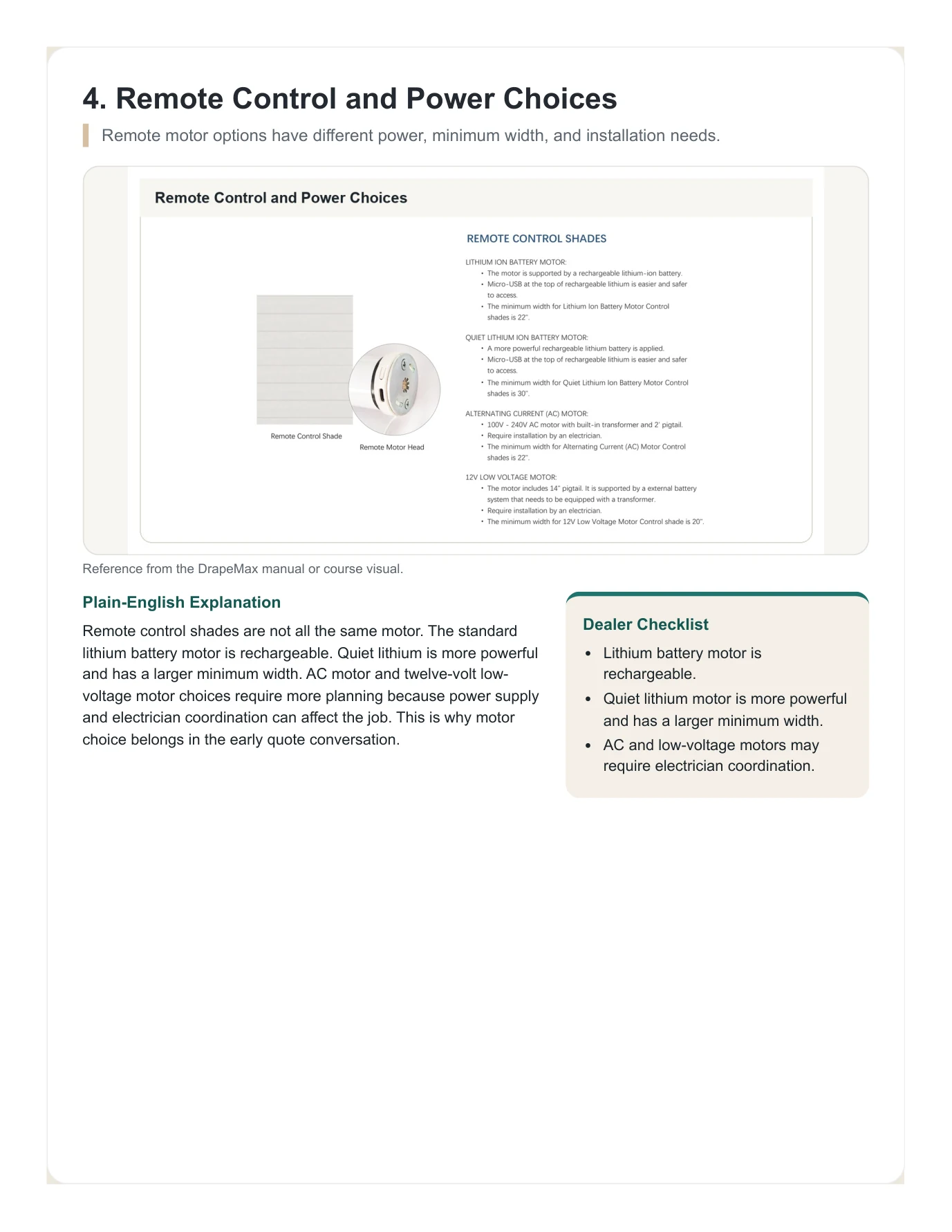 DrapeMax Roman Shade 101 Dealer Training Manual page 23