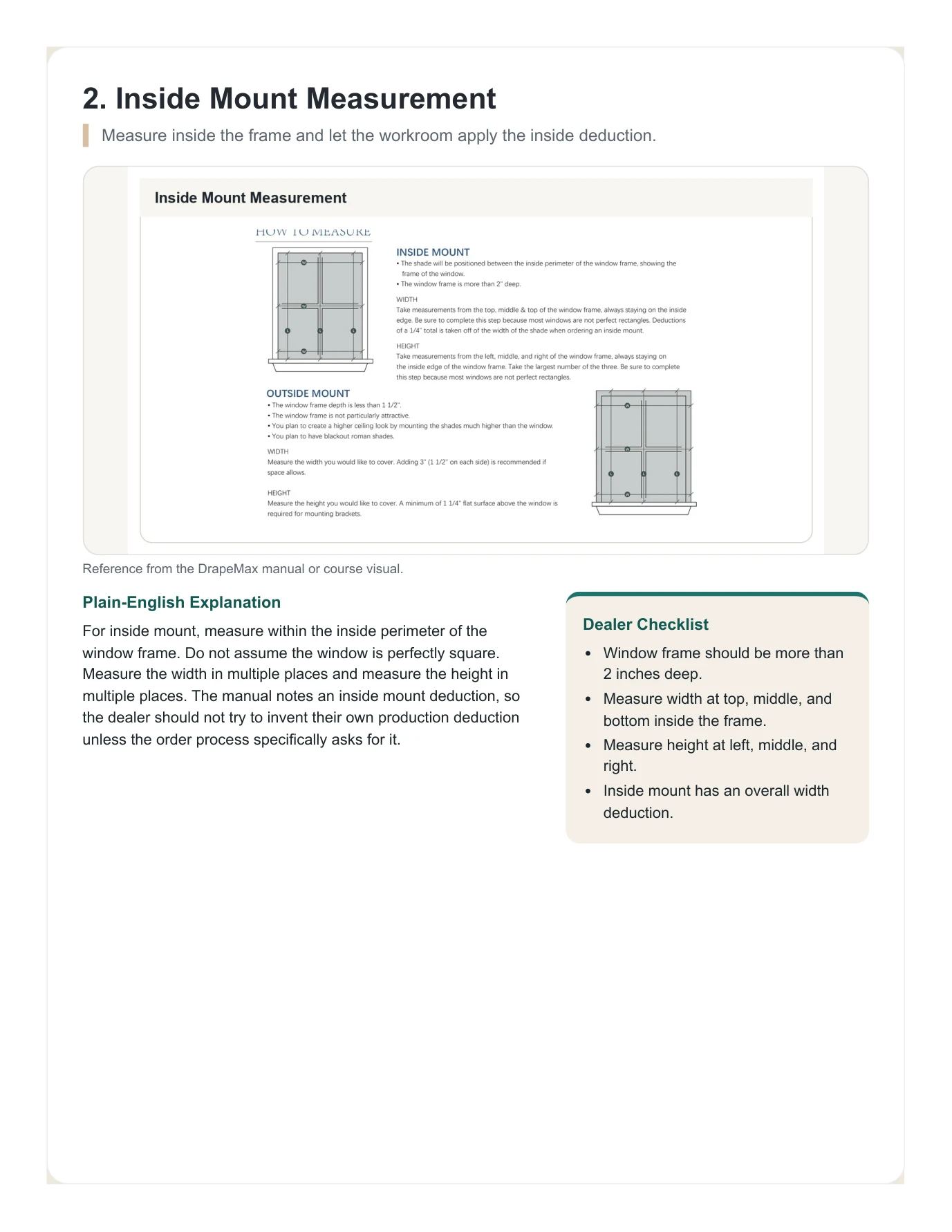 DrapeMax Roman Shade 101 Dealer Training Manual page 32