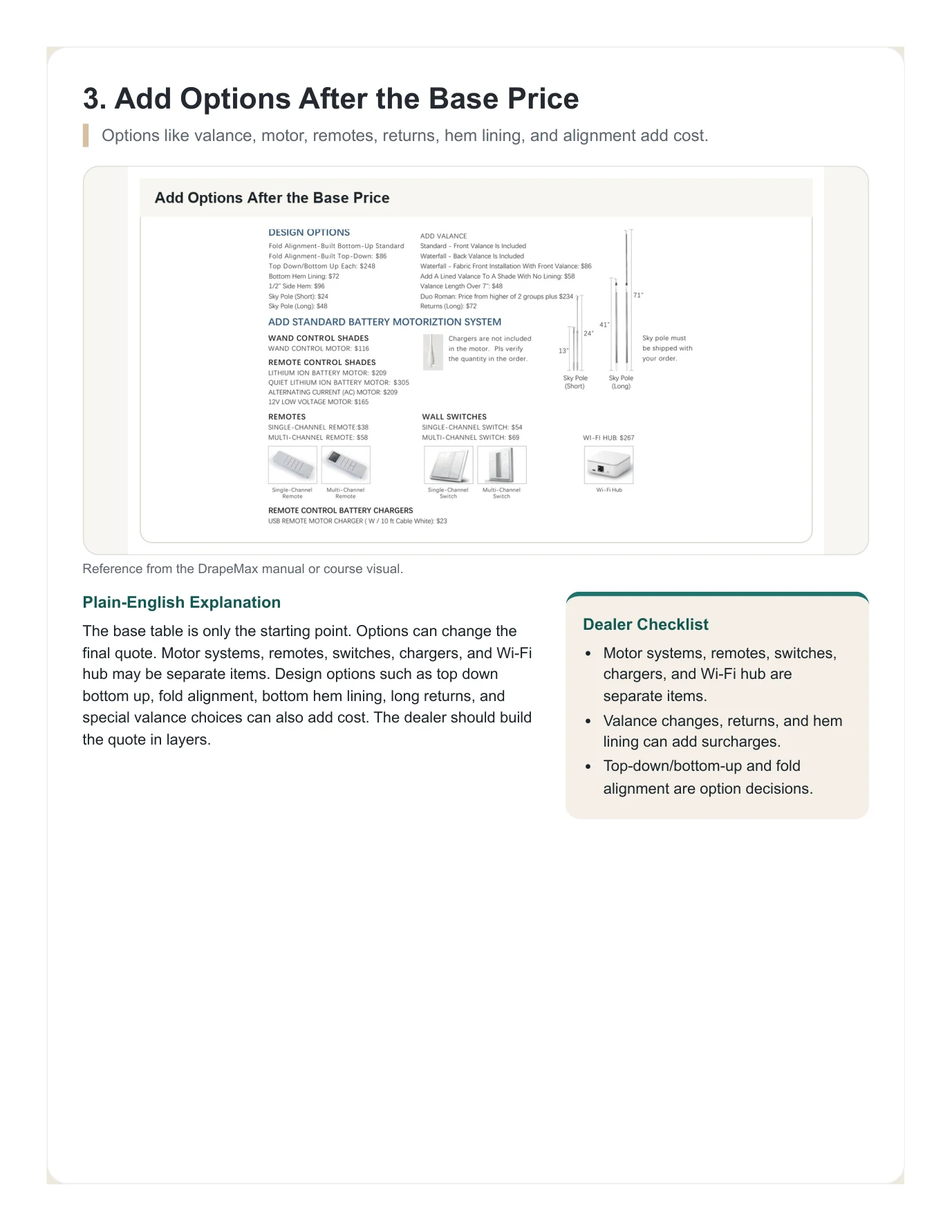 DrapeMax Roman Shade 101 Dealer Training Manual page 43