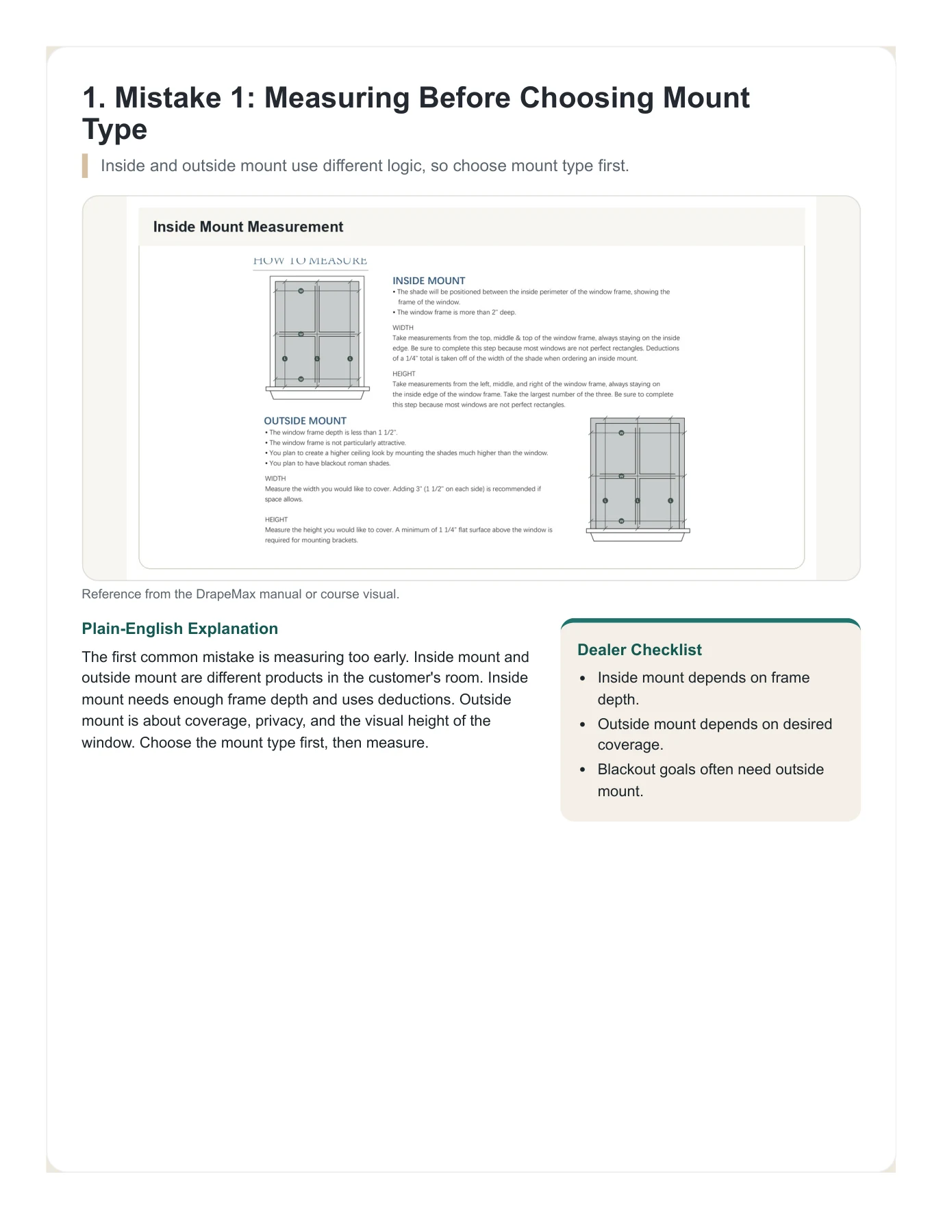 DrapeMax Roman Shade 101 Dealer Training Manual page 46