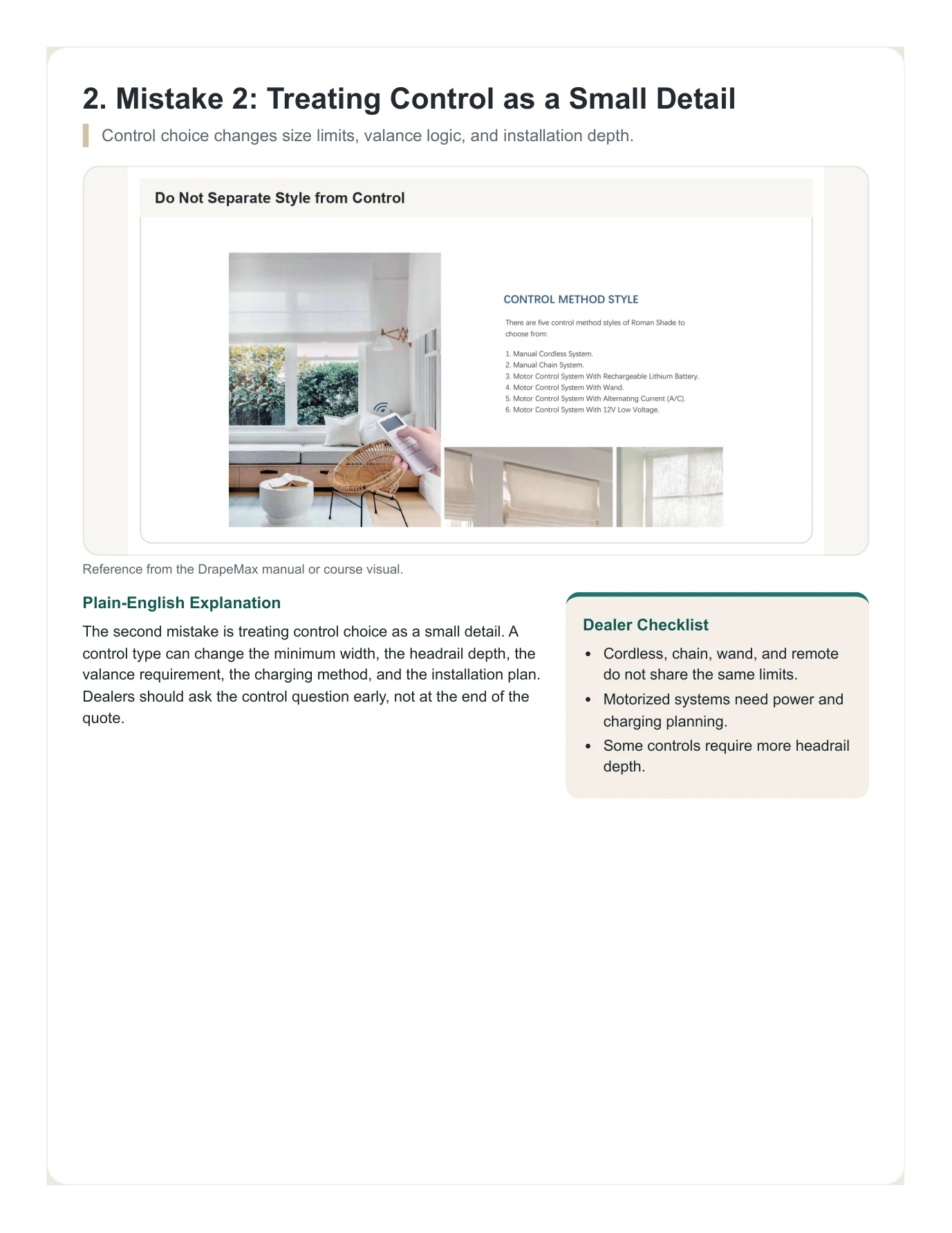 DrapeMax Roman Shade 101 Dealer Training Manual page 47