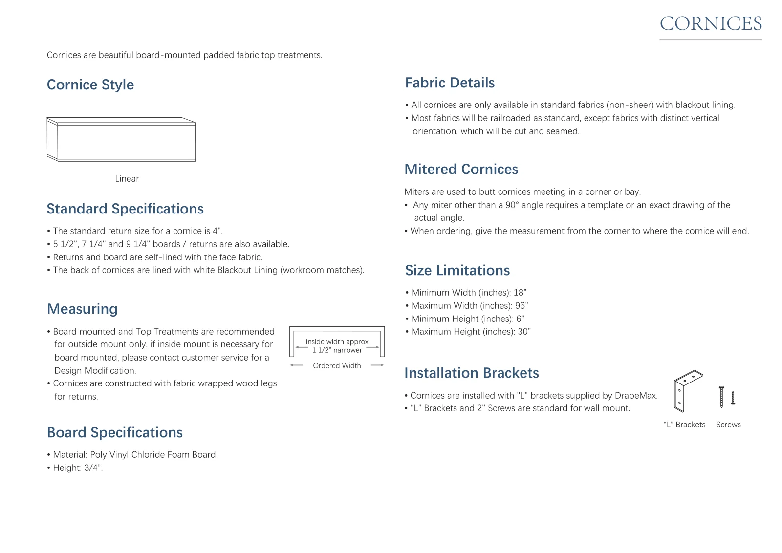 Cornice and Valance Guide page 2
