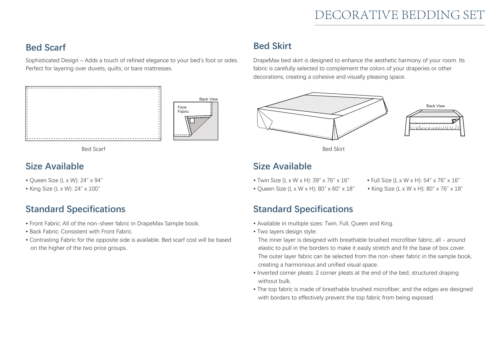 Decorative Bedding and Pillow Guide page 2
