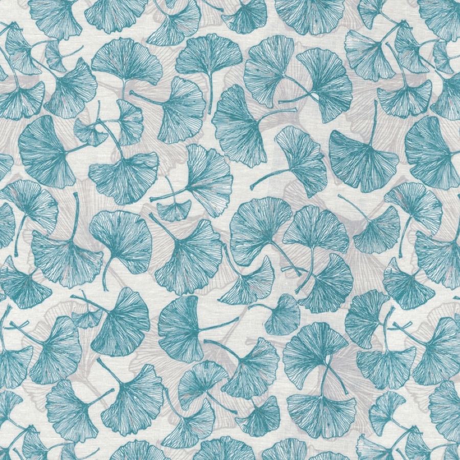Gingko Leaf Blue